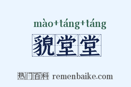 貌堂堂是什么意思的图片
